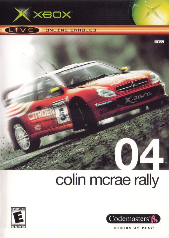 Colin McRae Rally 04 box art for Xbox